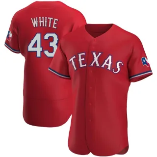 Men's Authentic Red Owen White Texas Rangers Alternate Jersey