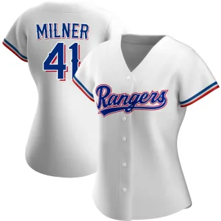 Women's Authentic White Hoby Milner Texas Rangers Home Jersey
