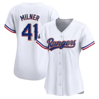 Women's Limited Gold Hoby Milner Texas Rangers White 2024 Collection Jersey