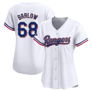Women's Limited Gold Joe Barlow Texas Rangers White 2024 Collection Jersey