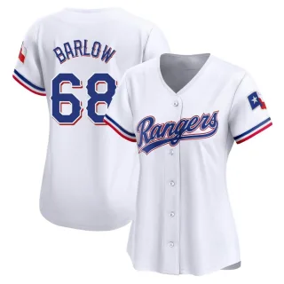 Women's Limited White Joe Barlow Texas Rangers Home Jersey