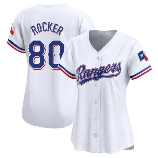 Women's Limited White Kumar Rocker Texas Rangers Home Jersey