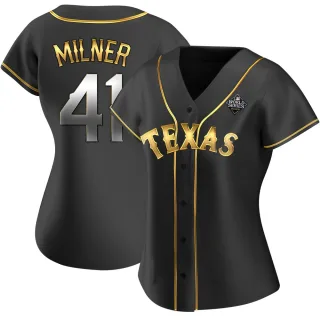 Women's Replica Black Golden Hoby Milner Texas Rangers Alternate 2023 World Series Jersey