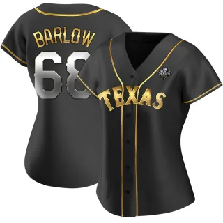 Women's Replica Black Golden Joe Barlow Texas Rangers Alternate 2023 World Series Jersey