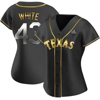 Women's Replica Black Golden Owen White Texas Rangers Alternate 2023 World Series Jersey