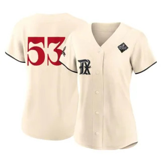 Women's Replica Cream Adolis Garcia Texas Rangers 2023 City Connect 2023 World Series Jersey