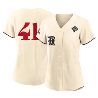 Women's Replica Cream Hoby Milner Texas Rangers 2023 City Connect 2023 World Series Jersey