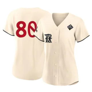 Women's Replica Cream Kumar Rocker Texas Rangers 2023 City Connect 2023 World Series Jersey