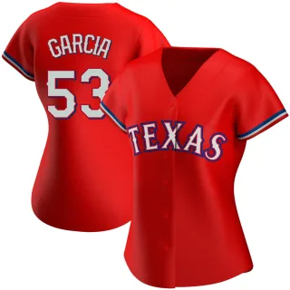 Women's Replica Red Adolis Garcia Texas Rangers Alternate Jersey