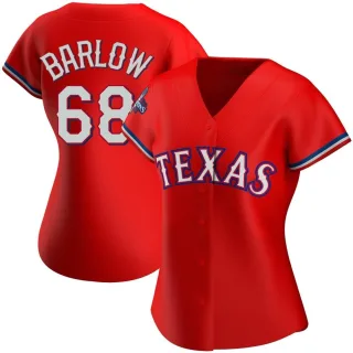 Women's Replica Red Joe Barlow Texas Rangers Alternate 2023 World Series Champions Jersey