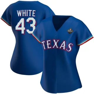 Women's Replica Royal Owen White Texas Rangers Alternate 2023 World Series Jersey