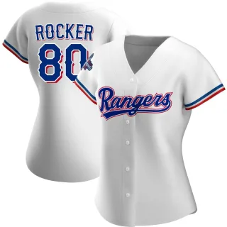 Women's Replica White Kumar Rocker Texas Rangers Home 2023 World Series Champions Jersey
