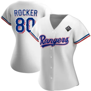 Women's Replica White Kumar Rocker Texas Rangers Home 2023 World Series Jersey