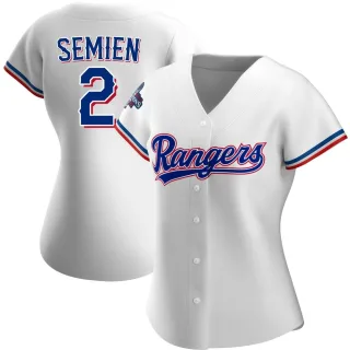 Women's Replica White Marcus Semien Texas Rangers Home 2023 World Series Champions Jersey