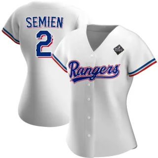 Women's Replica White Marcus Semien Texas Rangers Home 2023 World Series Jersey