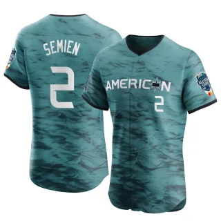 Youth Elite Teal Marcus Semien Texas Rangers American League Game Vapor Premier 2023 All-Star Jersey