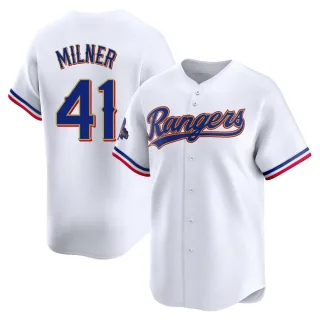 Youth Limited Gold Hoby Milner Texas Rangers White 2024 Collection Jersey