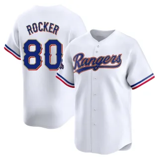 Youth Limited Gold Kumar Rocker Texas Rangers White 2024 Collection Jersey