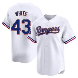 Youth Limited Gold Owen White Texas Rangers White 2024 Collection Jersey