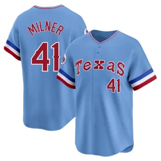 Youth Limited Light Blue Hoby Milner Texas Rangers Cooperstown Collection Jersey