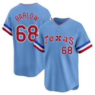 Youth Limited Light Blue Joe Barlow Texas Rangers Cooperstown Collection Jersey