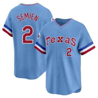 Youth Limited Light Blue Marcus Semien Texas Rangers Cooperstown Collection Jersey