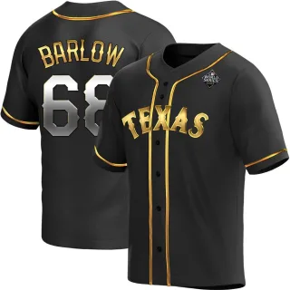 Youth Replica Black Golden Joe Barlow Texas Rangers Alternate 2023 World Series Jersey