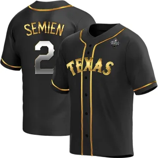 Youth Replica Black Golden Marcus Semien Texas Rangers Alternate 2023 World Series Jersey