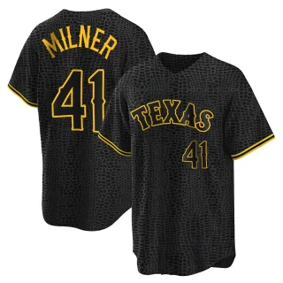 Youth Replica Black Hoby Milner Texas Rangers Snake Skin City Jersey