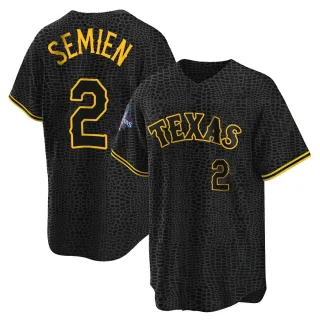 Youth Replica Black Marcus Semien Texas Rangers Snake Skin City 2023 World Series Champions Jersey