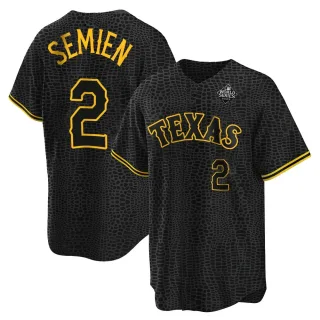 Youth Replica Black Marcus Semien Texas Rangers Snake Skin City 2023 World Series Jersey