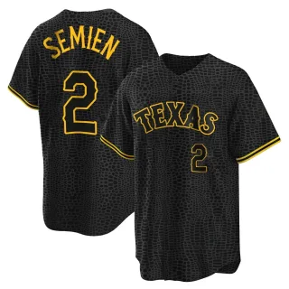 Youth Replica Black Marcus Semien Texas Rangers Snake Skin City Jersey