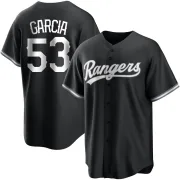 Youth Replica Black/White Adolis Garcia Texas Rangers Jersey