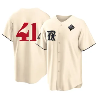 Youth Replica Cream Hoby Milner Texas Rangers 2023 City Connect 2023 World Series Jersey