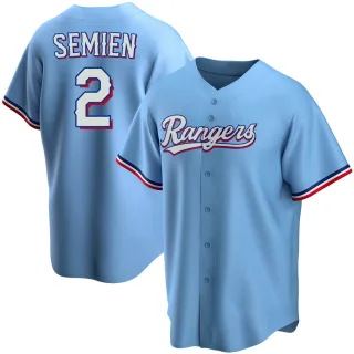 Youth Replica Light Blue Marcus Semien Texas Rangers Alternate Jersey