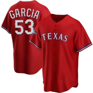 Youth Replica Red Adolis Garcia Texas Rangers Alternate 2023 World Series Champions Jersey
