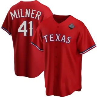 Youth Replica Red Hoby Milner Texas Rangers Alternate 2023 World Series Jersey
