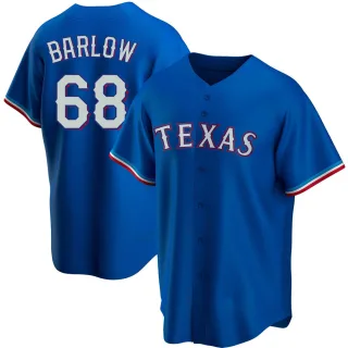 Youth Replica Royal Joe Barlow Texas Rangers Alternate Jersey