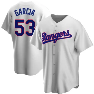 Youth Replica White Adolis Garcia Texas Rangers Home Cooperstown Collection Jersey