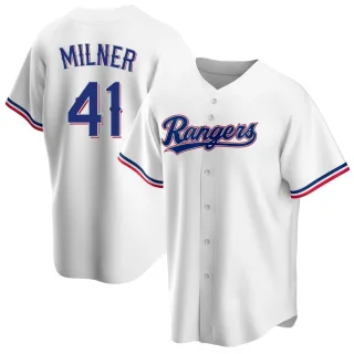 Youth Replica White Hoby Milner Texas Rangers Home Jersey