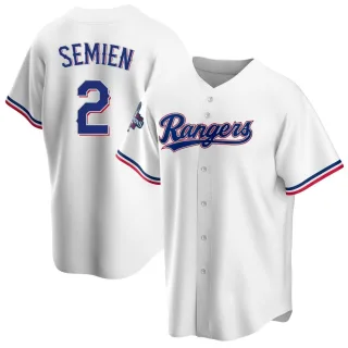 Youth Replica White Marcus Semien Texas Rangers Home 2023 World Series Champions Jersey