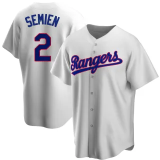 Youth Replica White Marcus Semien Texas Rangers Home Cooperstown Collection Jersey