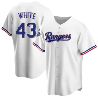 Youth Replica White Owen White Texas Rangers Home 2023 World Series Champions Jersey