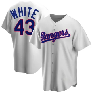 Youth Replica White Owen White Texas Rangers Home Cooperstown Collection Jersey